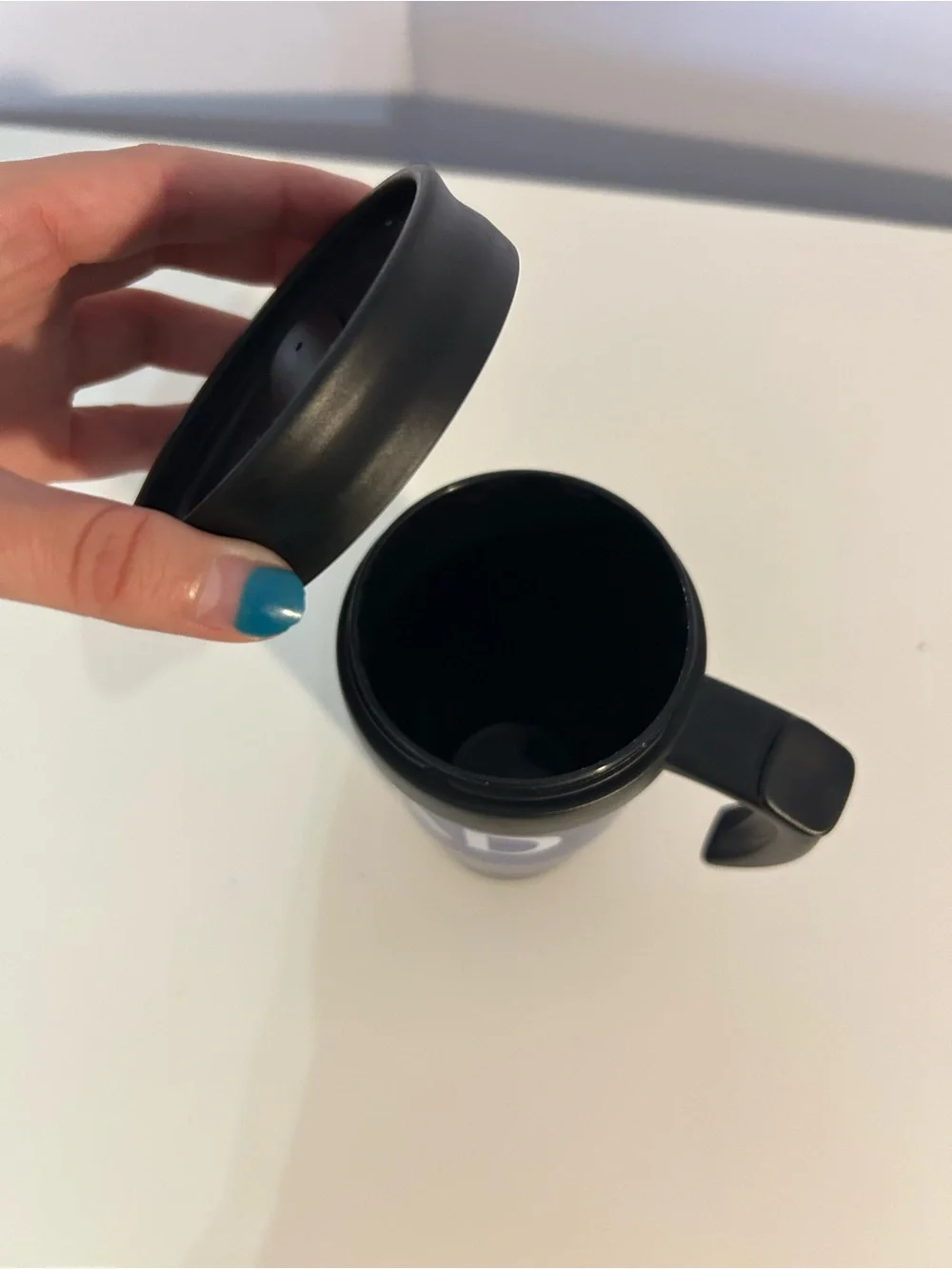 DAD Blue Travel Mug with Handle